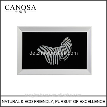 CANOSA weiße Muschel Zebra design Wandbild mit Metallrahmen